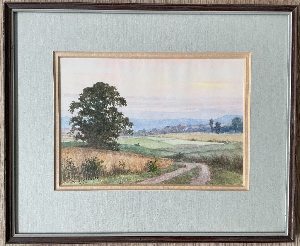 Willem Jacobus Alberts (1912-1990) - 2 ingelijste aquarellen, Ophalen of Verzenden, Schilderij, Aquarel, Gesigneerd