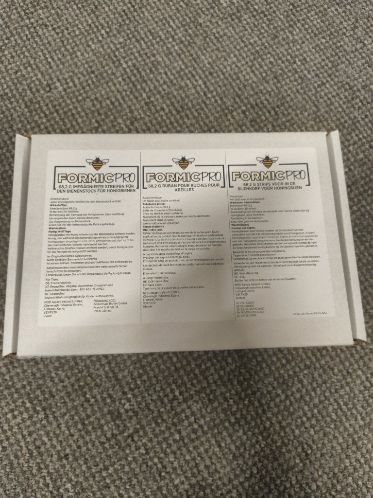 Formic Pro mierenzuurstrips tegen de varroa 10x2 strips, Bijen
