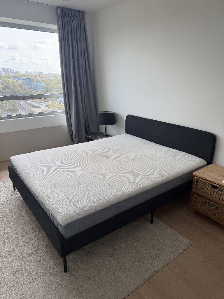 IKEA SLATTUM Bedframe 160x200 cm, Huis en Inrichting, Ophalen, Gebruikt, Tweepersoons, 200 cm