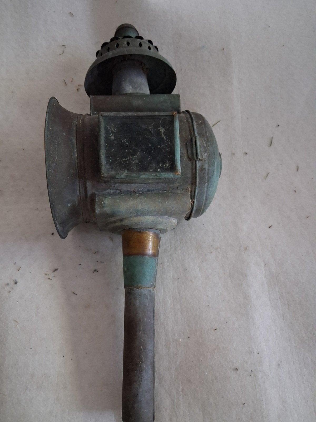 Antieke koperen koetslamp, vintage lantaarn, Antiek en Kunst, Antiek | Lampen, Ophalen of Verzenden