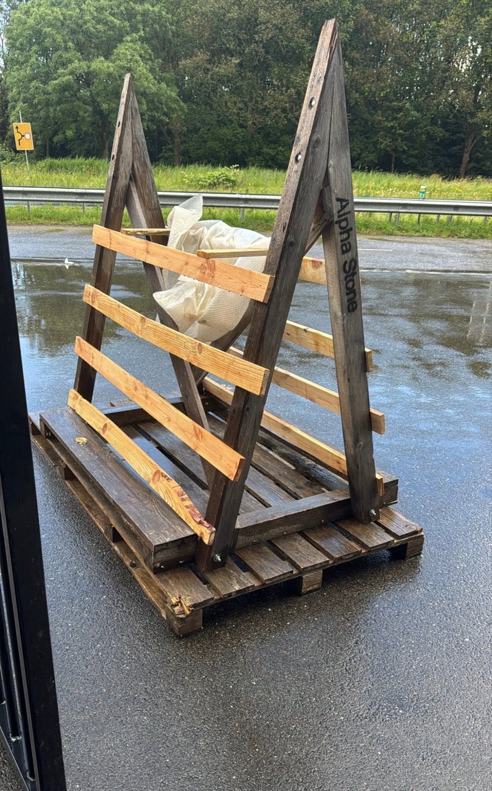 Houten bok voor transport of opslag, Ophalen