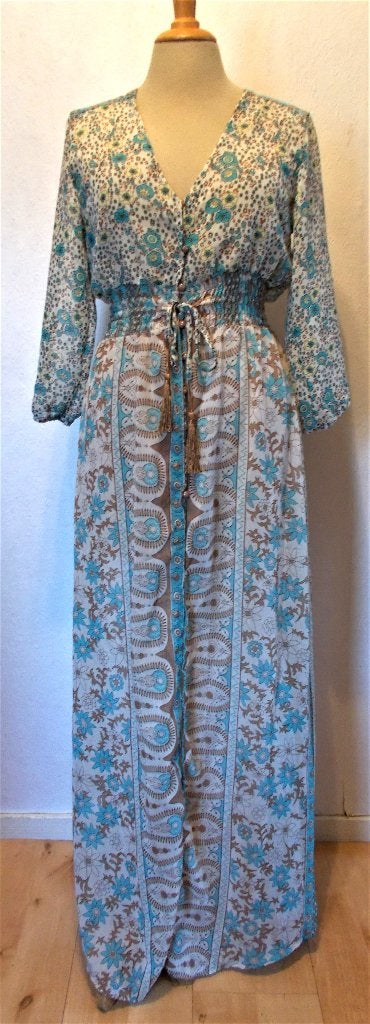 Ibiza/boho maxi print jurk! M, Maat 38/40 (M), Zo goed als nieuw, Onder de knie, Meerkleurig
