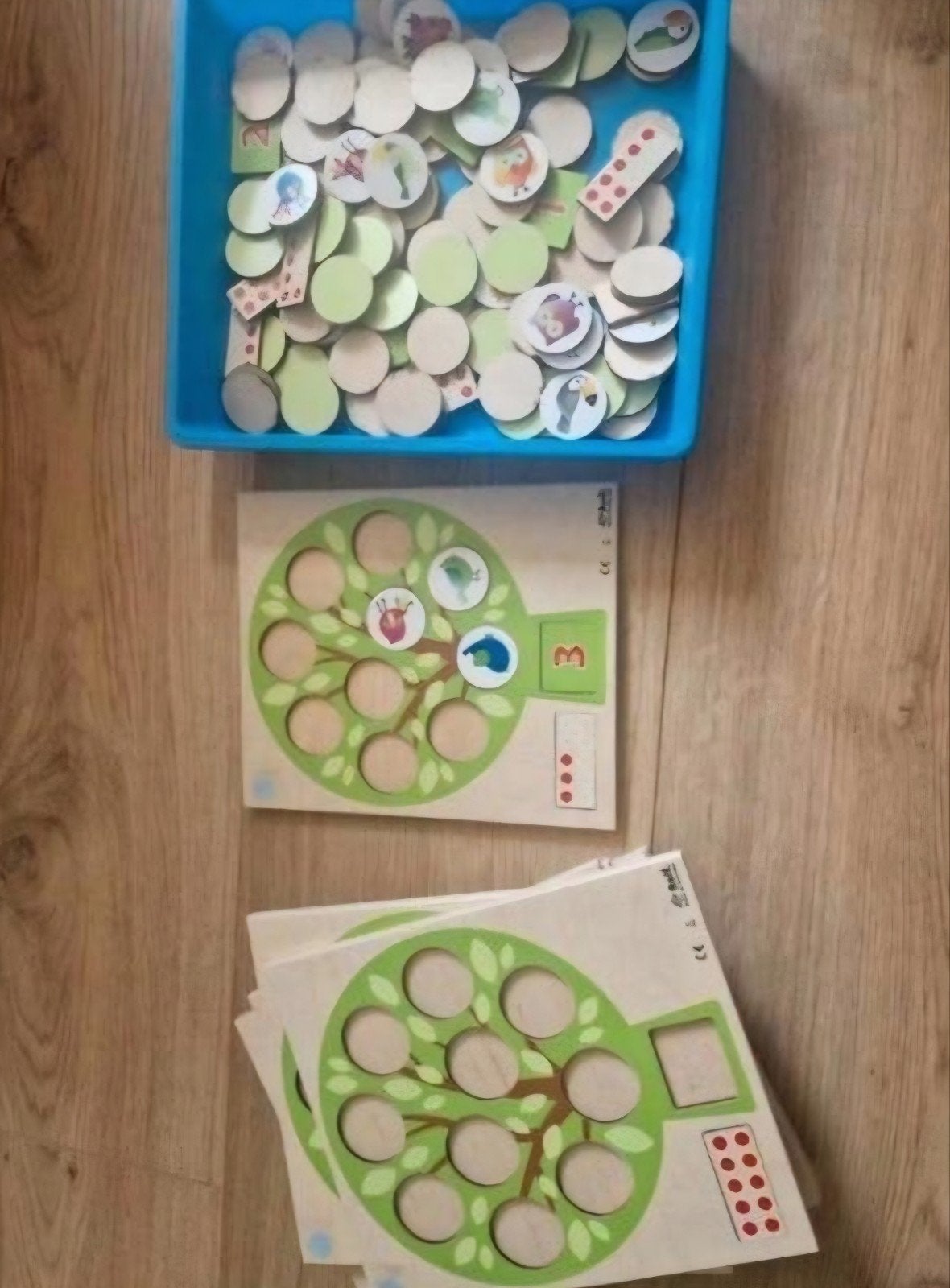 Houten telspel boom met vogels - nieuw, Ophalen of Verzenden, Losse flippo's