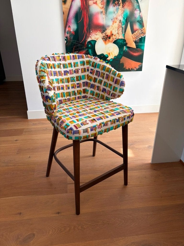 3 barkrukken van Decor Amsterdam, Huis en Inrichting, Ophalen, 60 tot 90 cm, Zo goed als nieuw, 3 krukken