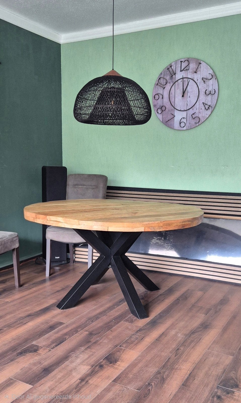Ronde eetkamertafel van Mangohout (140x140), Ophalen, 50 tot 100 cm, 100 tot 150 cm, Rond