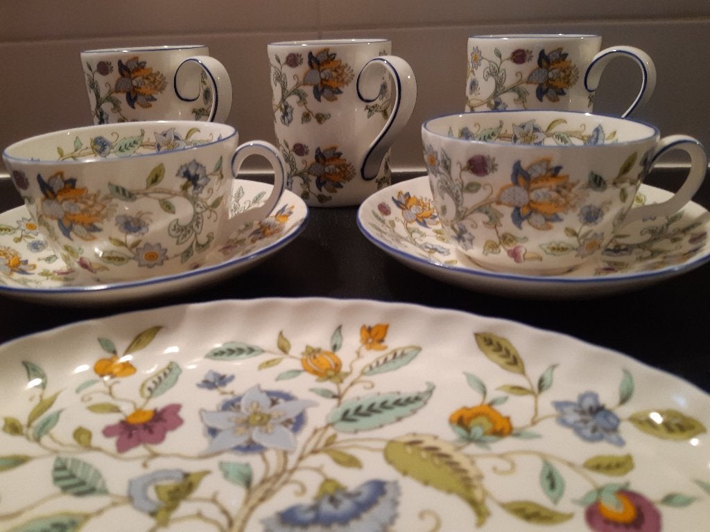 Vintage Minton Haddon Hall Engels Fine Bone China porselein, Antiek en Kunst, Ophalen