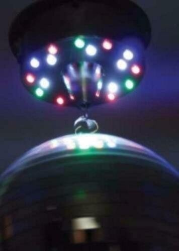 Disco spiegel bol 20 cm met led motor [220-B], ., Nieuw, Ophalen of Verzenden, .