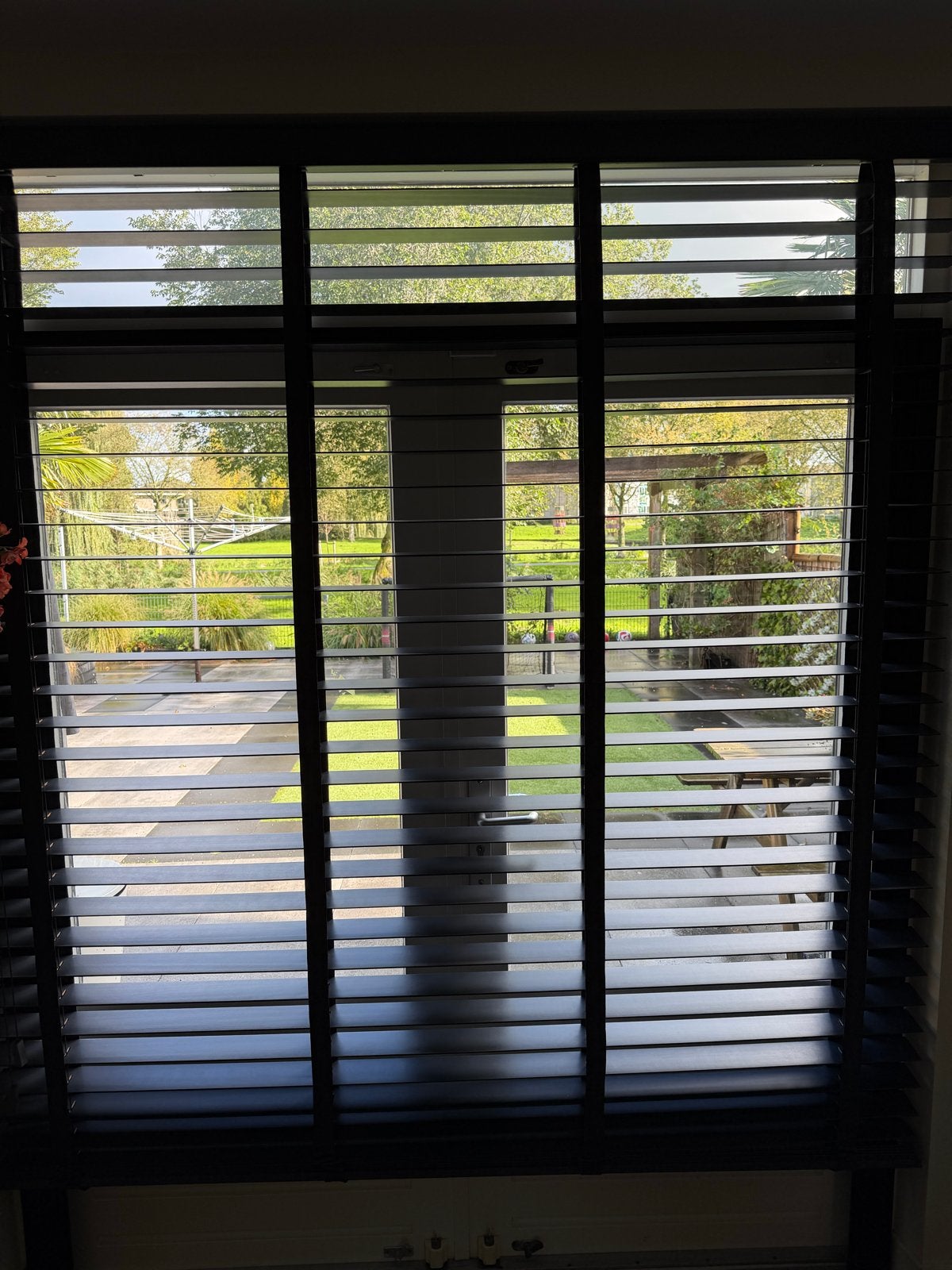 Antraciet kleurige jaloezieën (70mm), Ophalen, Jaloezie, Gebruikt, Hout