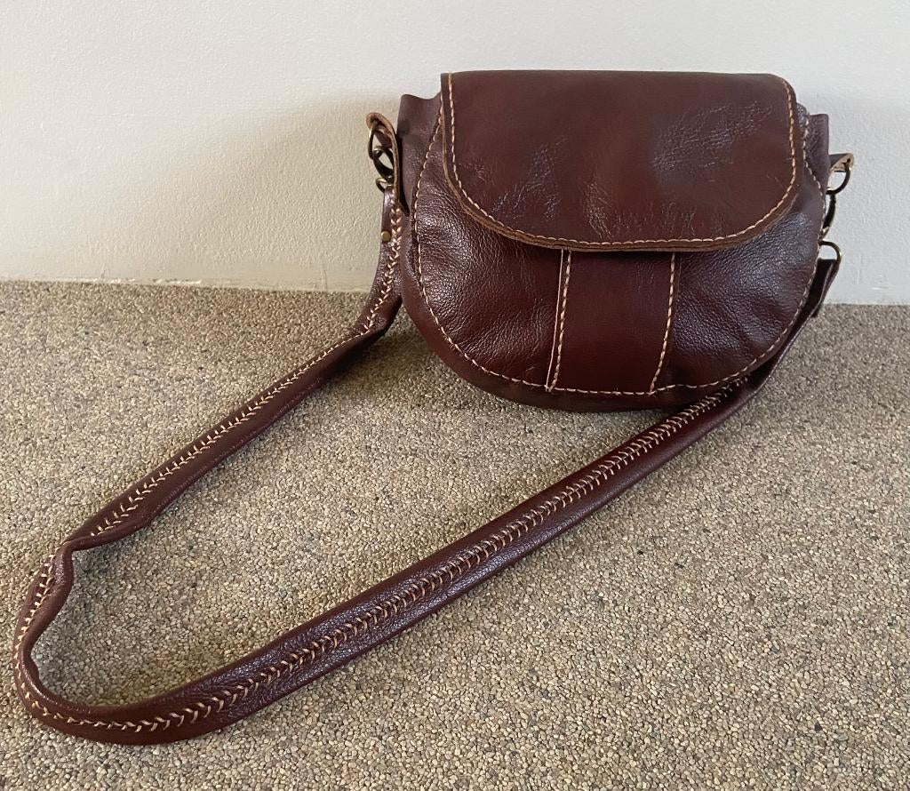 roodbruine leren damestas, Ophalen of Verzenden, Nieuw, Overige kleuren, Handtas