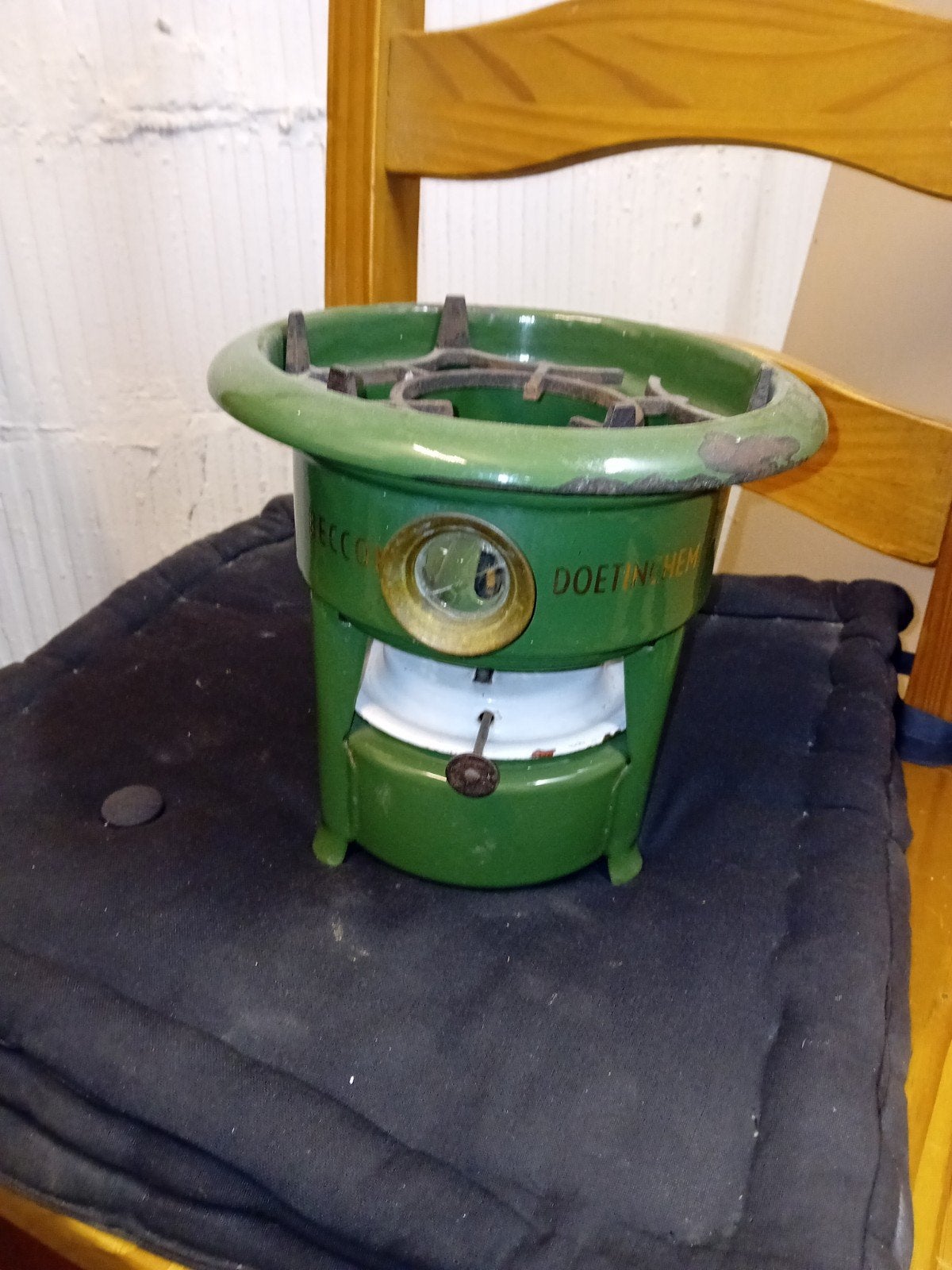 Oliestellen en ketel voor oliestel, Ophalen, Gebruikt