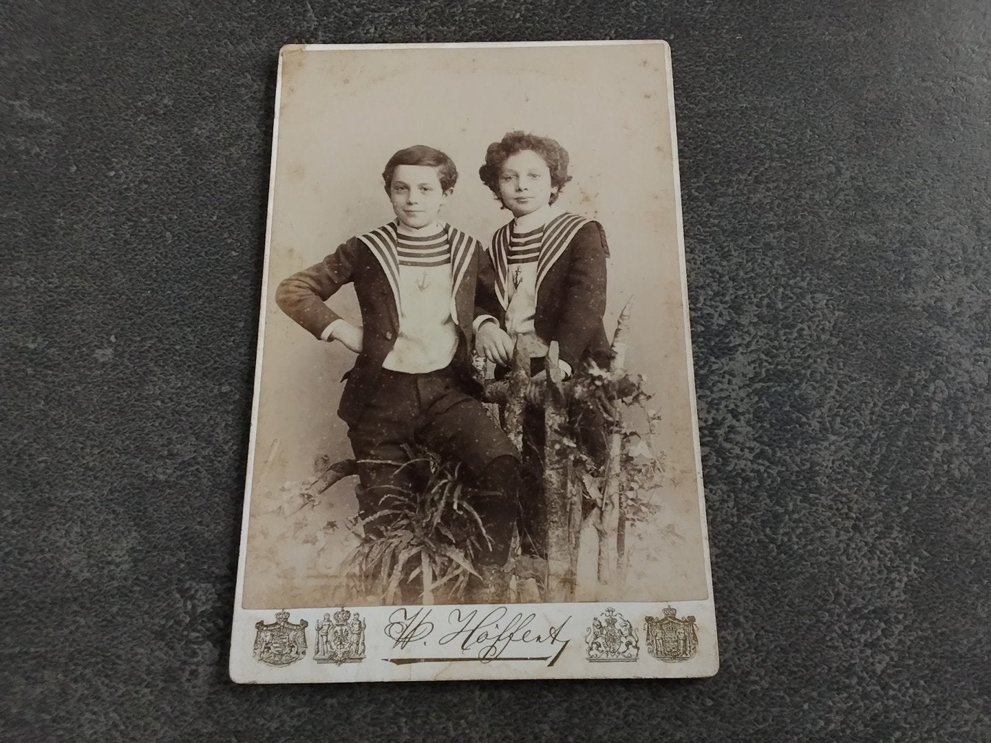 Kabinetfoto Hoffert Berlin Broer met Zus 1897, Gebruikt, Foto, Ophalen of Verzenden, Voor 1940