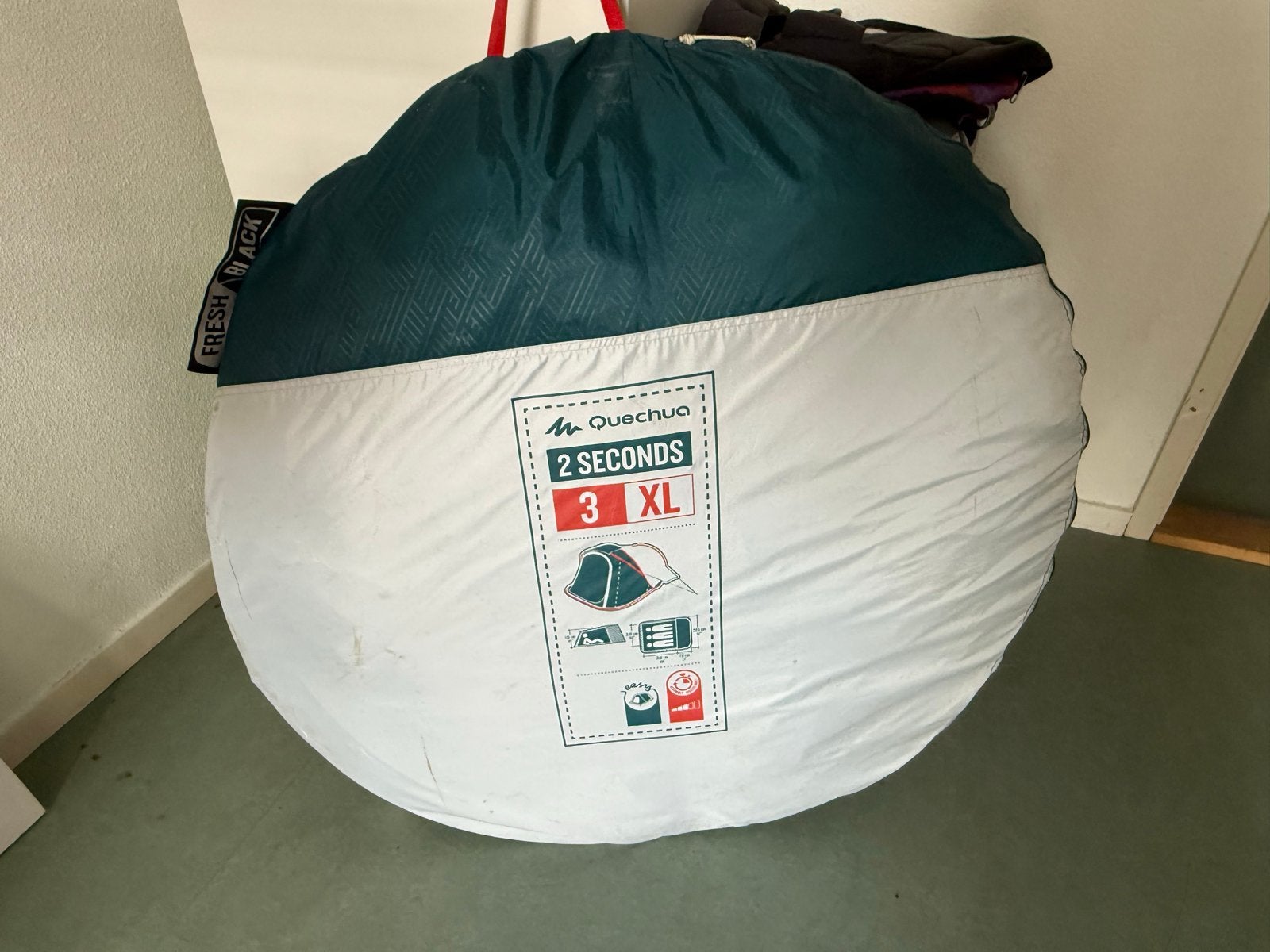 Quechua 2 Seconds 3 XL Fresh & Black tent, Caravans en Kamperen, Tenten, Ophalen, Zo goed als nieuw, Tot en met 3