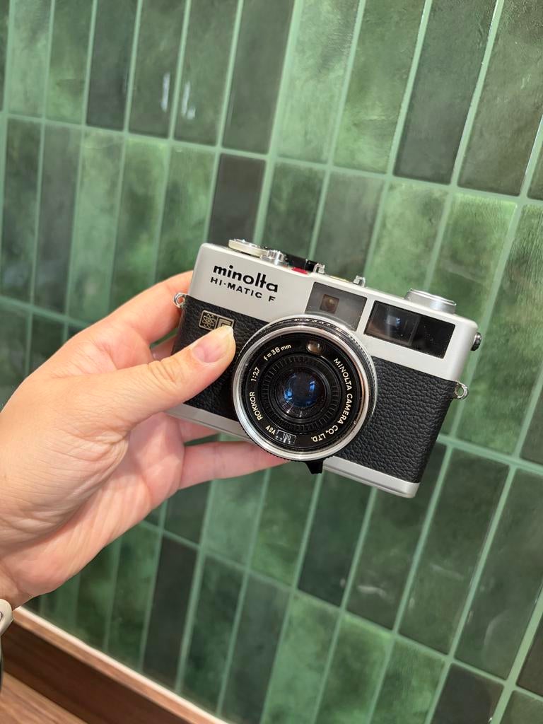Minolta Hi-Matic F analoge camera, Audio, Tv en Foto, Fotocamera's Analoog, Ophalen of Verzenden, Zo goed als nieuw, Compact, Minolta