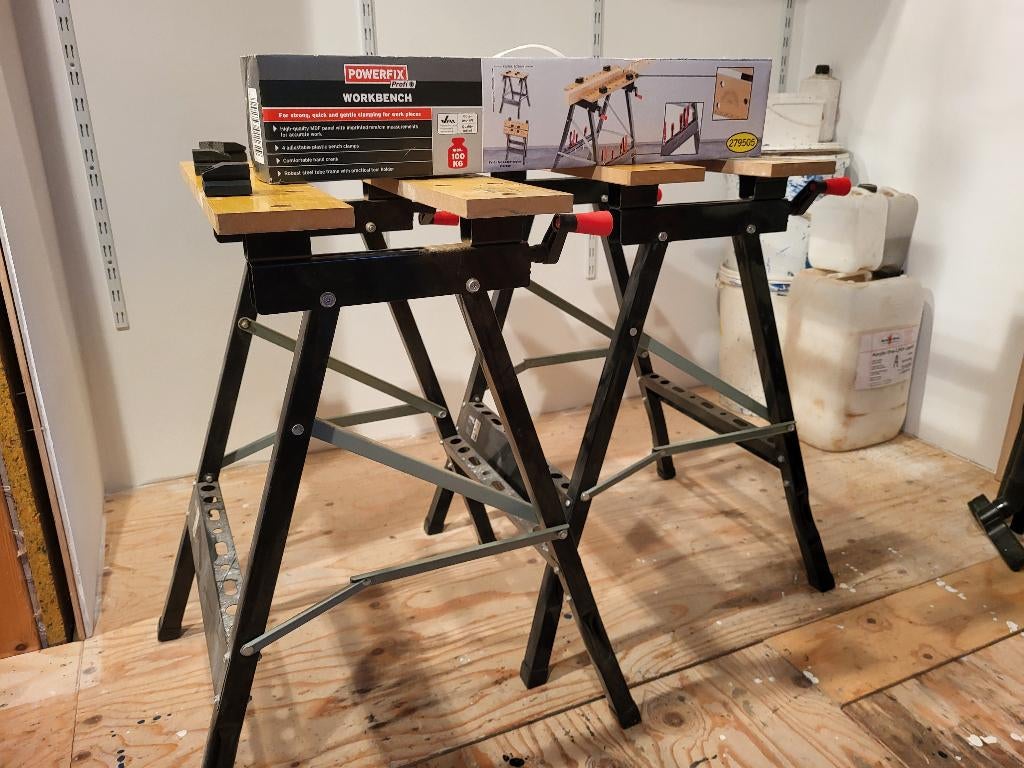 invouwbare werkbank, Doe-het-zelf en Verbouw, Werkbanken, Ophalen, Zo goed als nieuw, Minder dan 70 cm, Inklapbaar