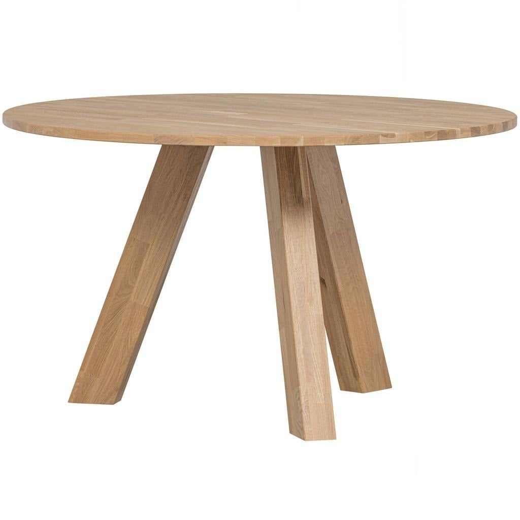 Woood Rhonda eiken eettafel - Ø 129cm, Ophalen of Verzenden, Zo goed als nieuw, 100 tot 150 cm, 100 tot 150 cm