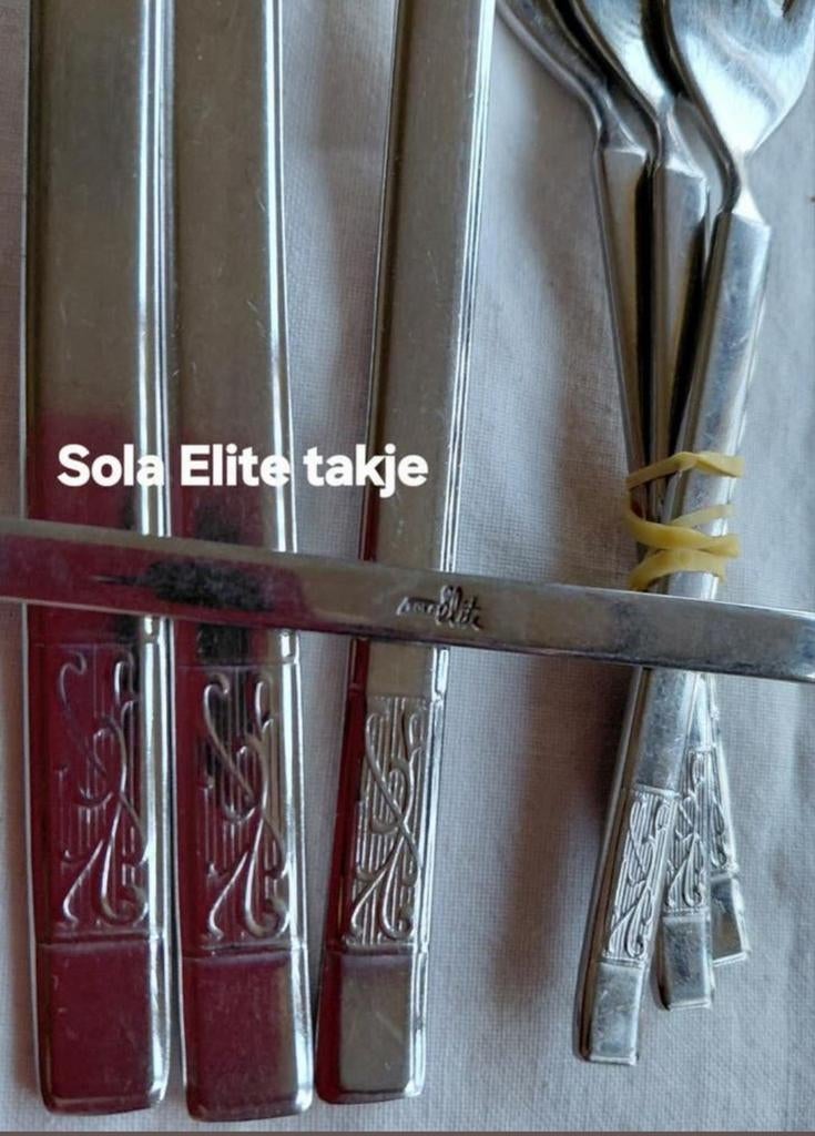 Bestek Sola Elite relief takjes, Ophalen of Verzenden, Rvs of Chroom