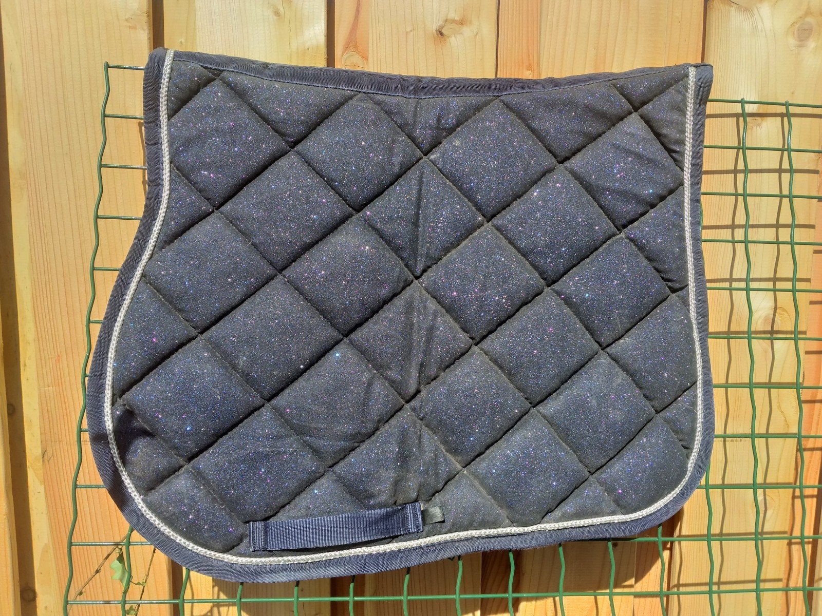 navy dekje met glitters vz pony, Pony (P), Ophalen of Verzenden, Zo goed als nieuw, Blauw