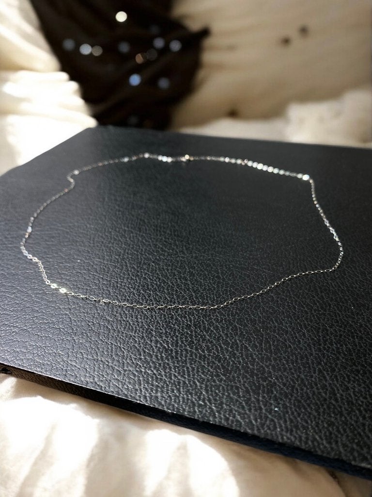 10K witgouden ketting collier, Verstelbaar, Wit, Nieuw, Ophalen of Verzenden