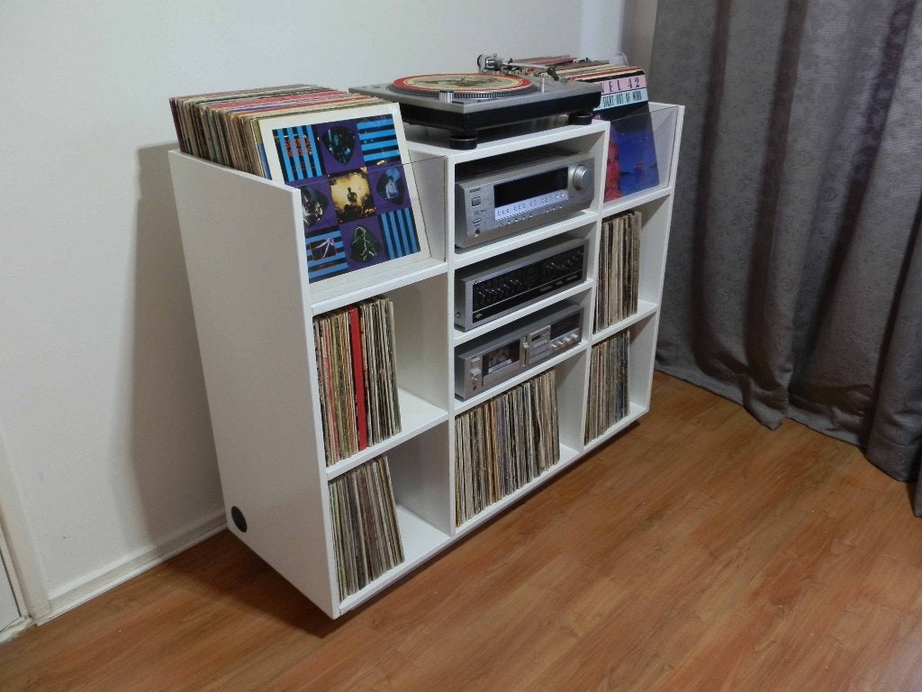 platenkast/audiomeubel/vinyl/LP/meubel/platenspeler meubel, Cd's en Dvd's, Ophalen, Nieuw in verpakking, 12 inch, Levenslied of Smartlap