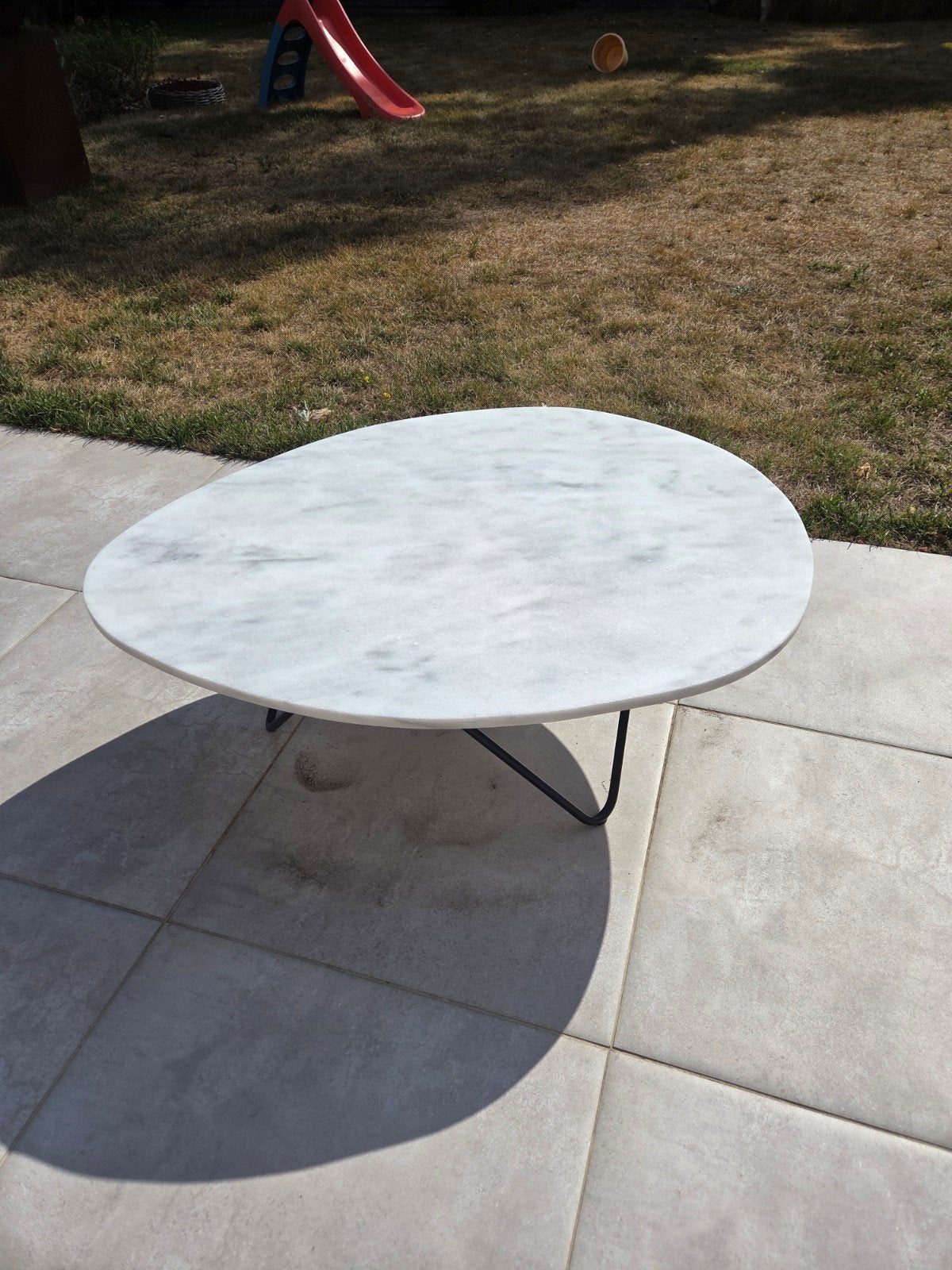 Mooi Furnified Salontafeltje - Marmerlook, Ophalen, 50 tot 100 cm, 50 tot 100 cm, Zo goed als nieuw