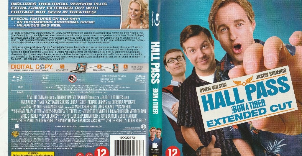 Hall pass extended cut blu ray ( ned. Ondert. ), Cd's en Dvd's, Ophalen of Verzenden, Zo goed als nieuw, Humor en Cabaret
