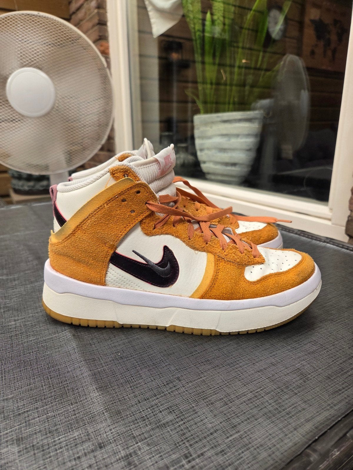 Nike Dunk High Up - Oranje/Wit - Maat 41, Nike, Oranje, Ophalen of Verzenden, Sneakers of Gympen