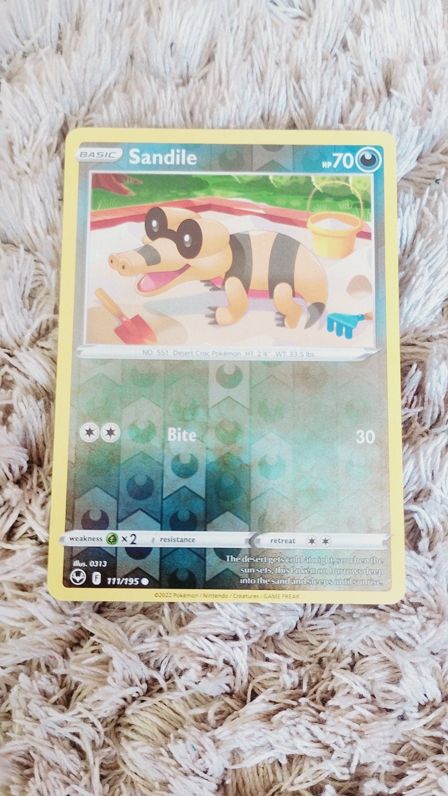 sandile 111/195 silver Tempest., Hobby en Vrije tijd, Verzamelkaartspellen | Pokémon, Ophalen of Verzenden