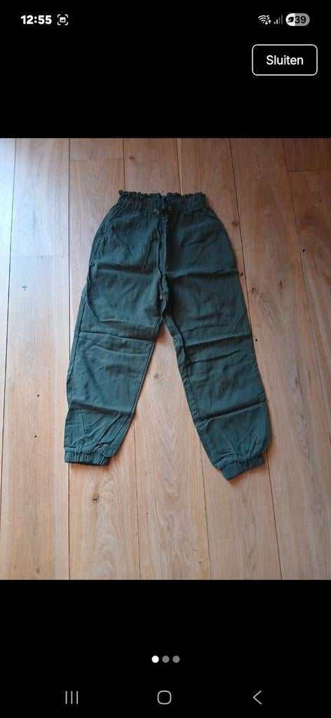 Zara bandplooi broek maat S, Ophalen of Verzenden, Zo goed als nieuw, Groen, Lang