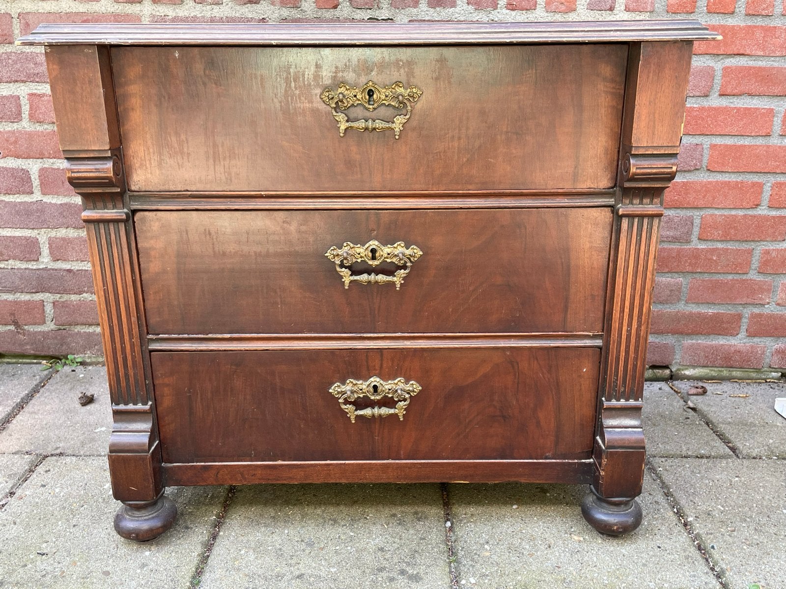 Antieke laden kast met sleutel, Antiek en Kunst, Ophalen