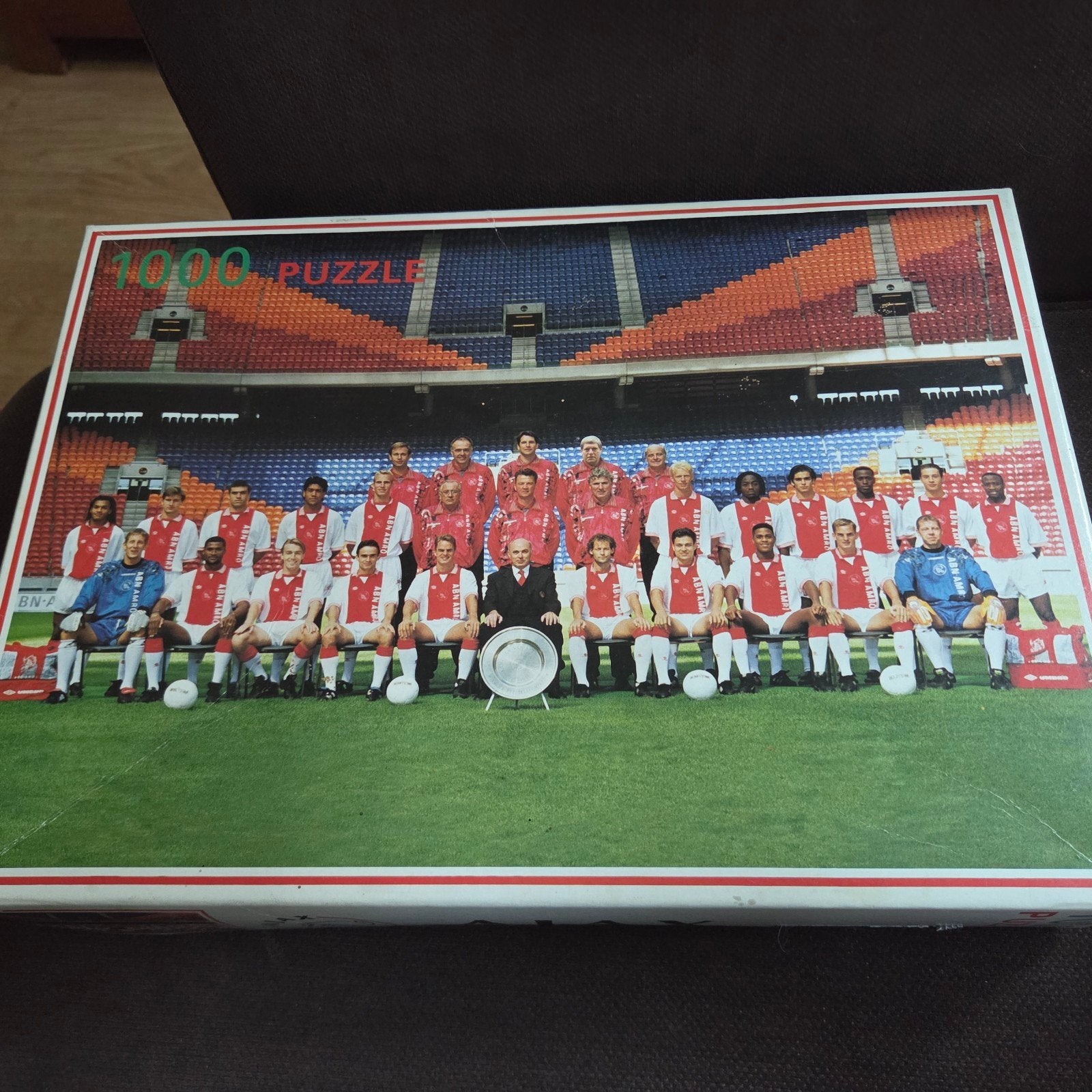 Ajax Elftalfoto Puzzel Seizoen 1995/1996 - Voor de Fan, Ophalen of Verzenden, 500 t/m 1500 stukjes, Gebruikt