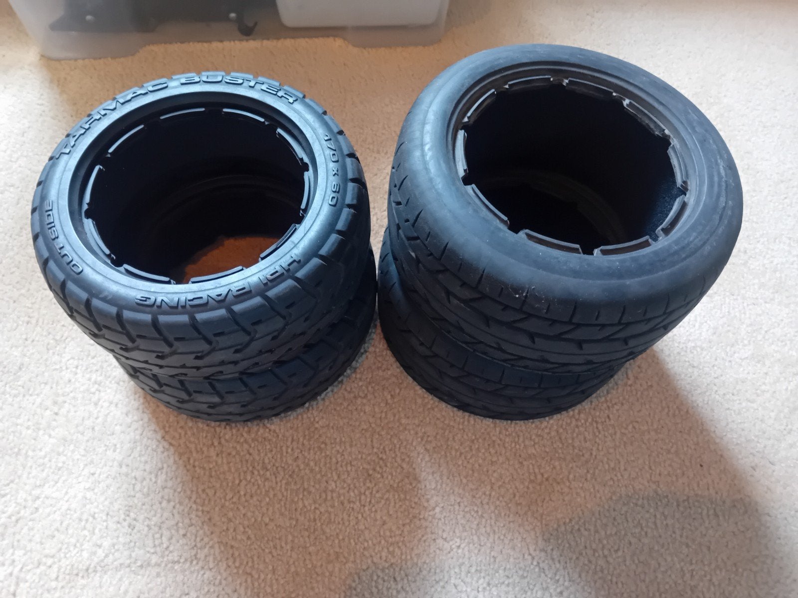 Set HPI Baja banden (zonder velg) - nette staat, Ophalen of Verzenden, Gebruikt, Onderdeel