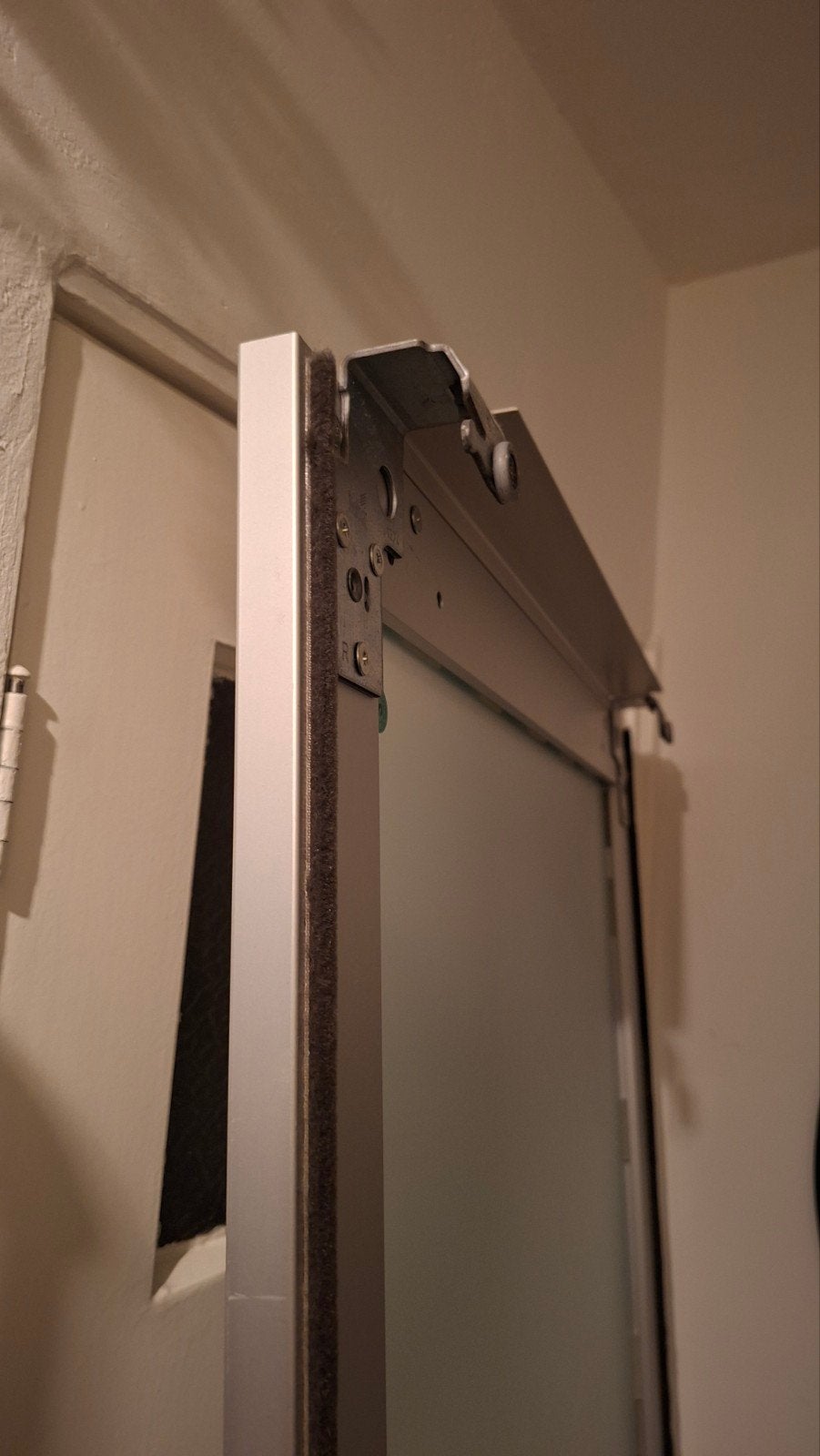 Melkglas IKEA Pax schuifdeur (1 deel) - 75x196 cm, Gebruikt, 150 tot 200 cm, 50 tot 100 cm, Ophalen of Verzenden