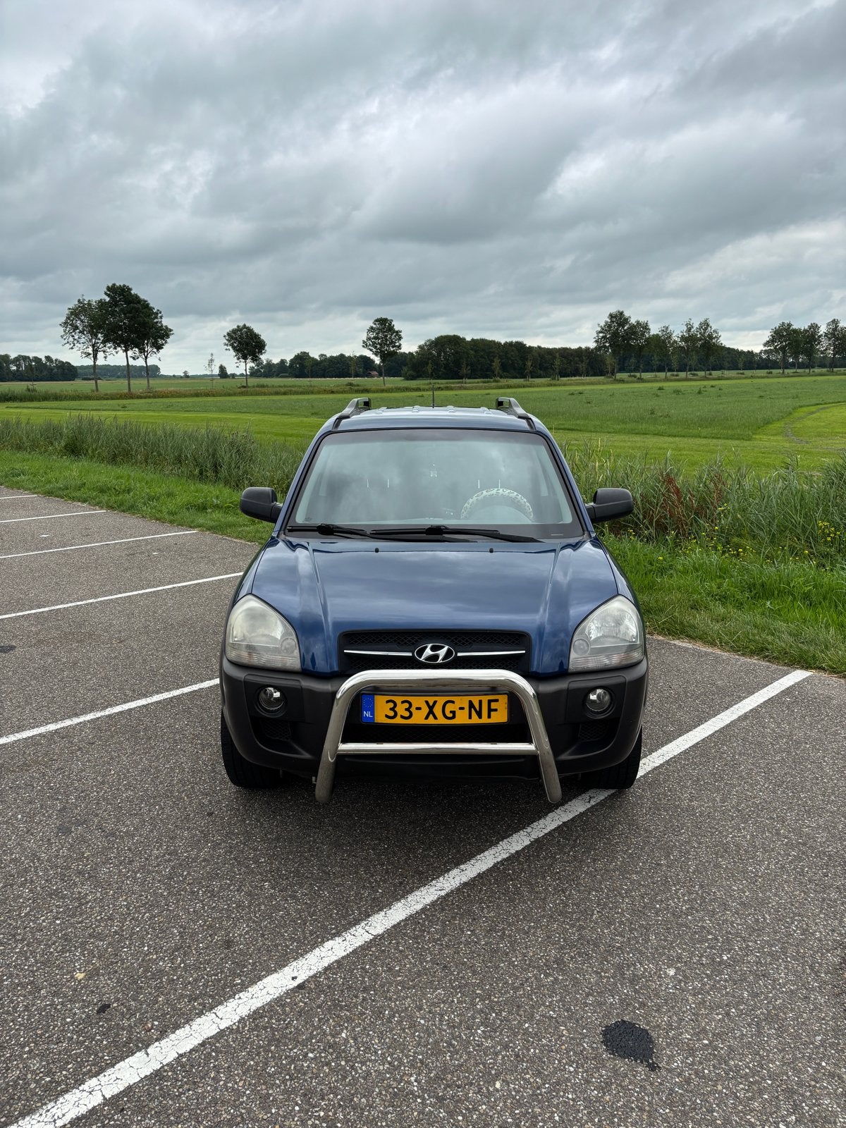 Hyundai Tucson 2.0 I 2WD 2007 Blauw, Stof, Zwart, 4 cilinders, Blauw