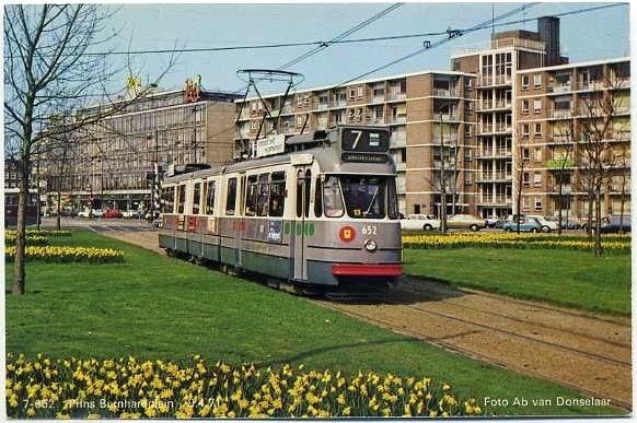 Amsterdam - Prins Bernhardplein - Tram GVB 652, Ophalen of Verzenden, 1980 tot heden, Ongelopen, Noord-Holland