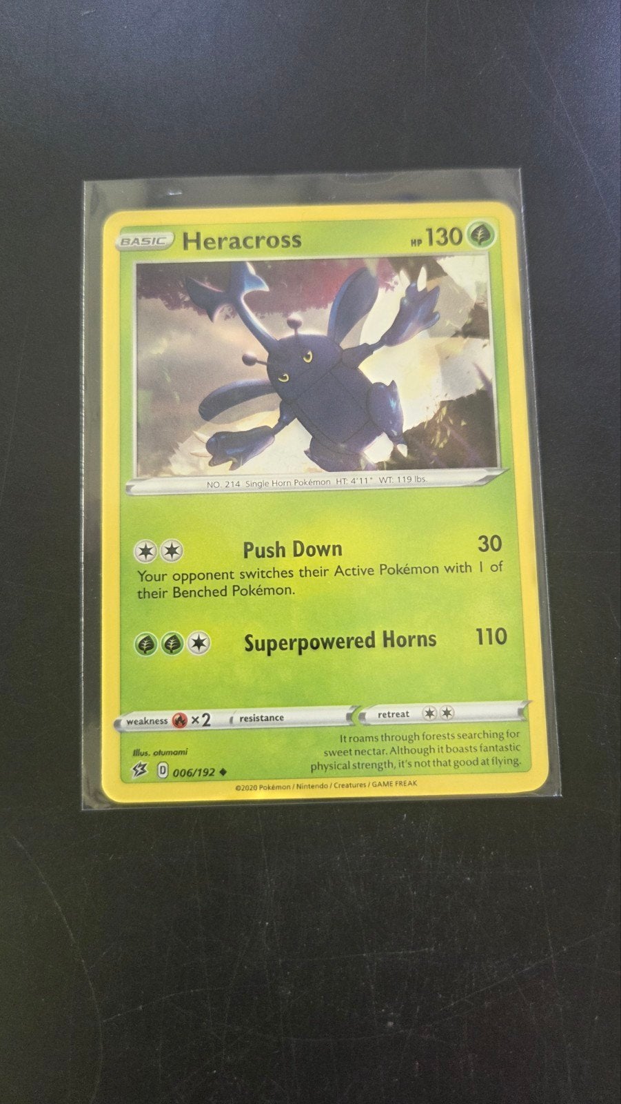 Heracross 006/192 - Rebel Clash Pokémon Kaart, Verzenden, Zo goed als nieuw, Losse kaart