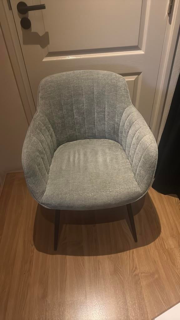 Groene stoel kwantum, Huis en Inrichting, Fauteuils, Ophalen, Gebruikt, Minder dan 75 cm, 50 tot 75 cm