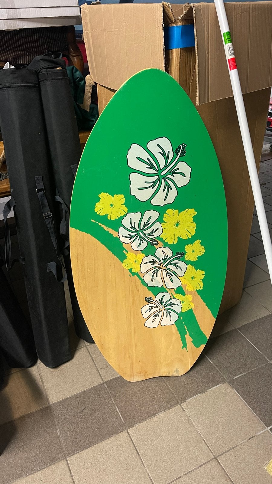 Skimboard met bloemenprint - Zo goed als nieuw, Watersport en Boten, Ophalen, Zo goed als nieuw, Overige typen