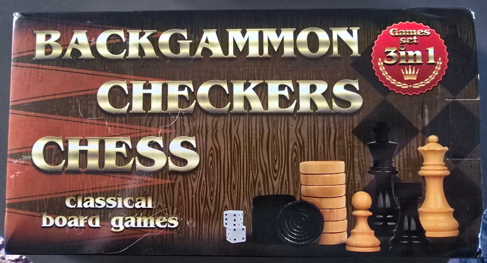 3-in-1 Reisspel: Backgammon, Checkers & Schaak, Een of twee spelers, Ophalen of Verzenden, Nieuw, Reisspel