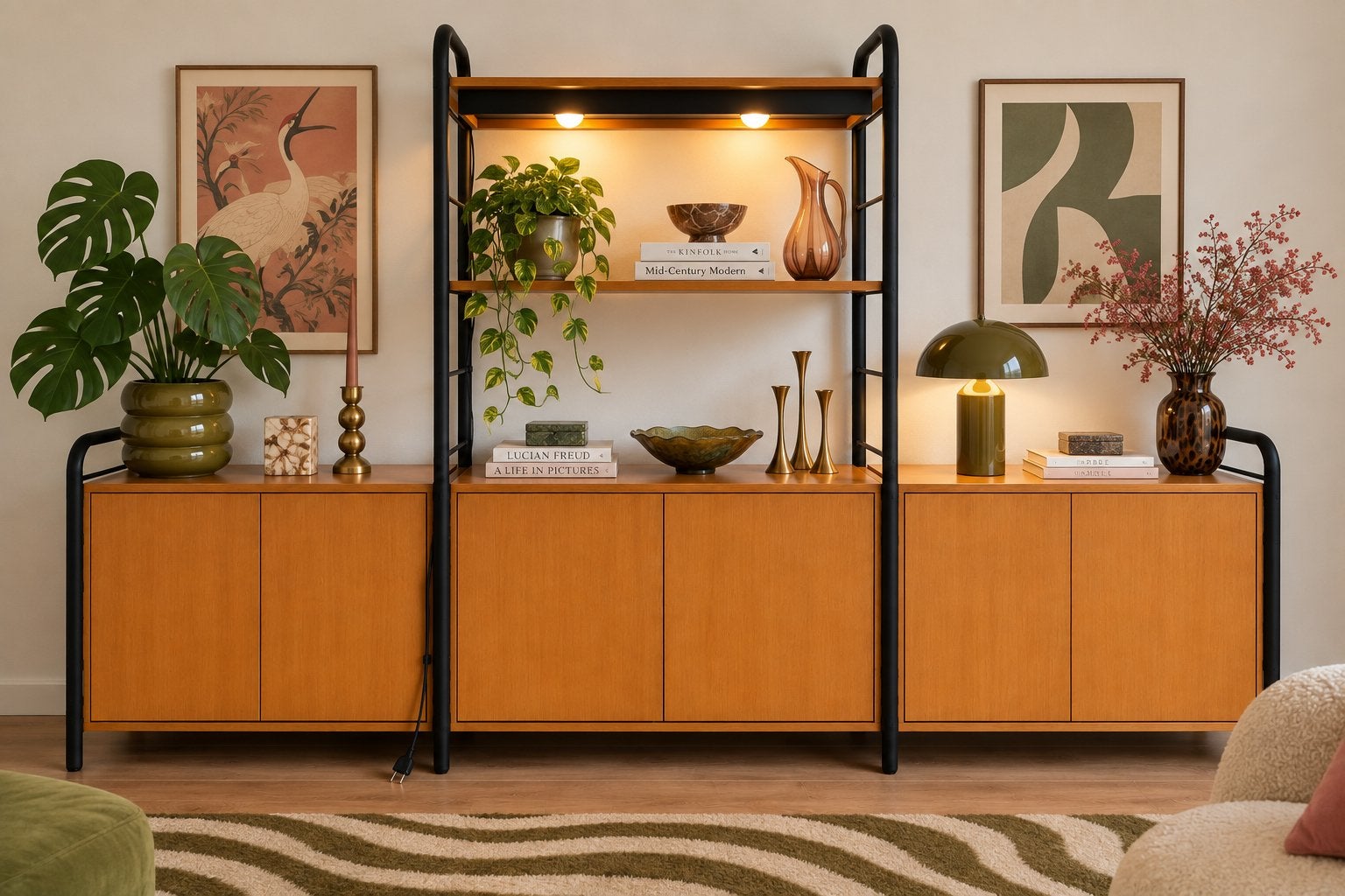 Vintage Ikea Niklas modulaire wandsysteem kast & verlichting, 250 tot 300 cm, 150 tot 200 cm, 25 tot 50 cm, Ophalen