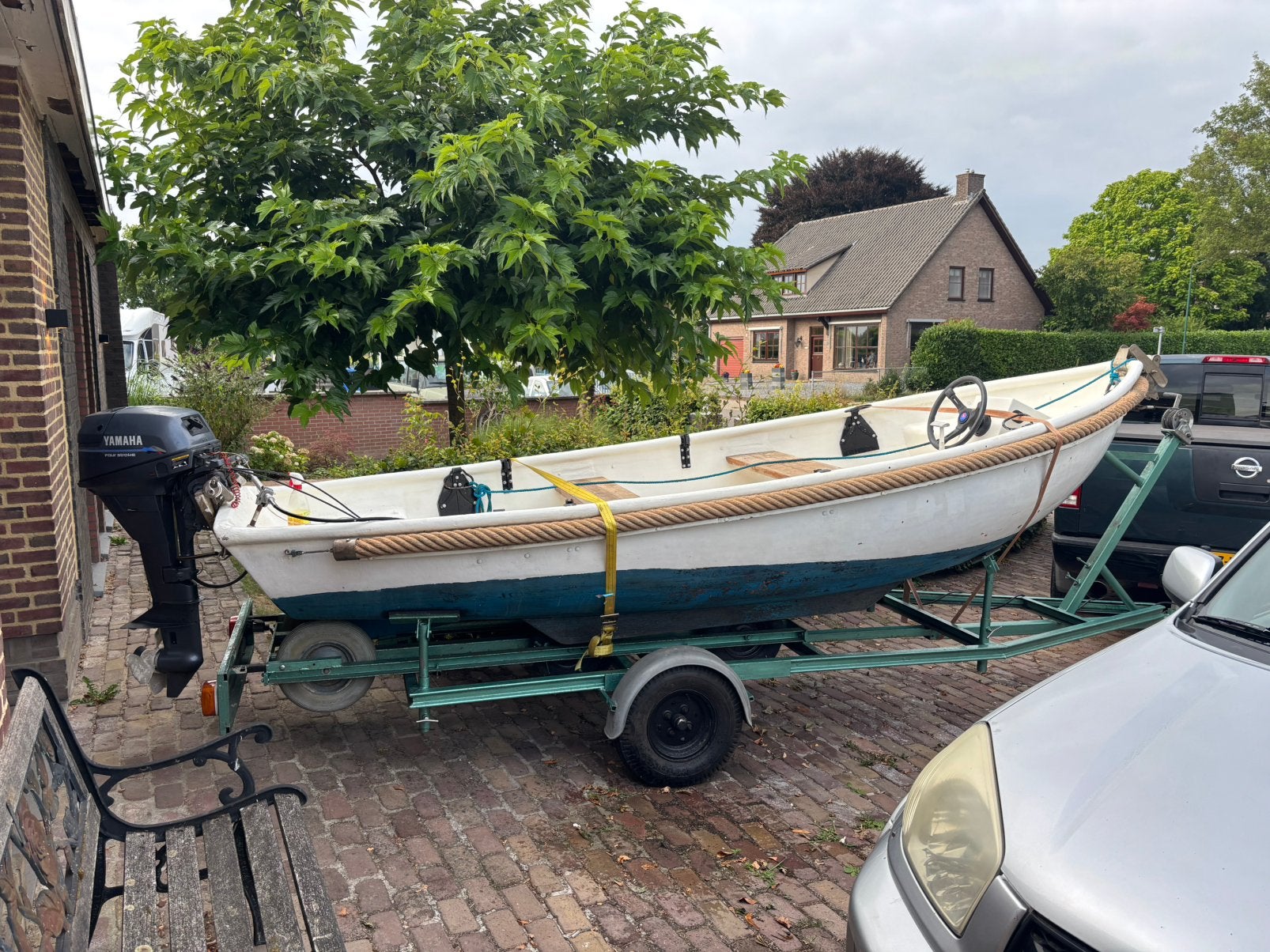 Mulder en Rijke reddingssloep Yamaha 9,9 4 takt met trailer, Watersport en Boten, Ophalen, Gebruikt
