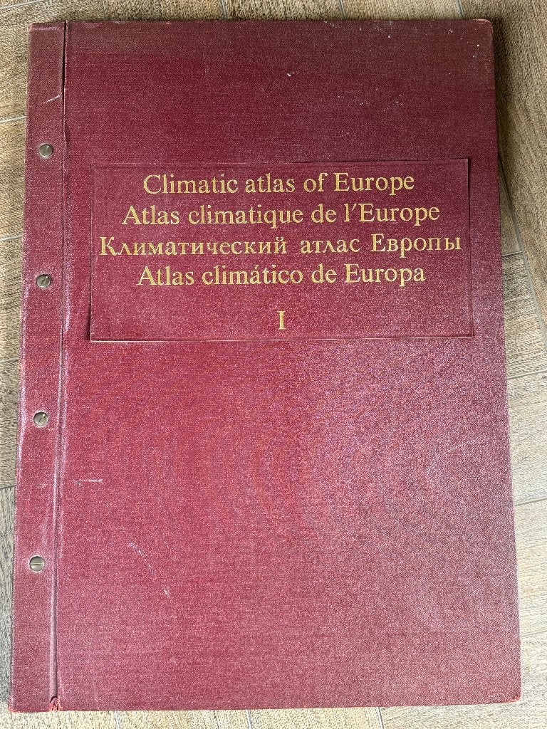 Antieke - Temp en neerslag wetenschappelijke atlas P0810, Ophalen of Verzenden