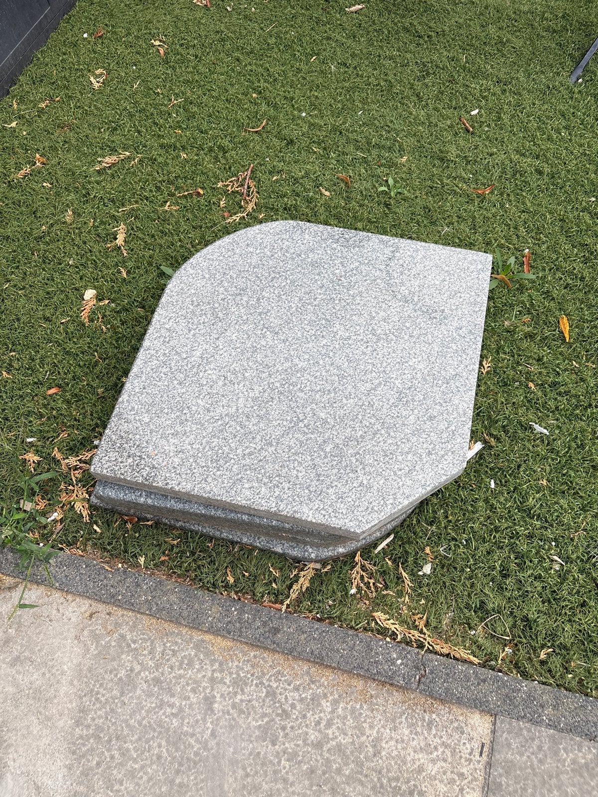 Granieten tegel/plaat - Grijs, Tuin en Terras, Ophalen, Gebruikt, Graniet, Overige typen