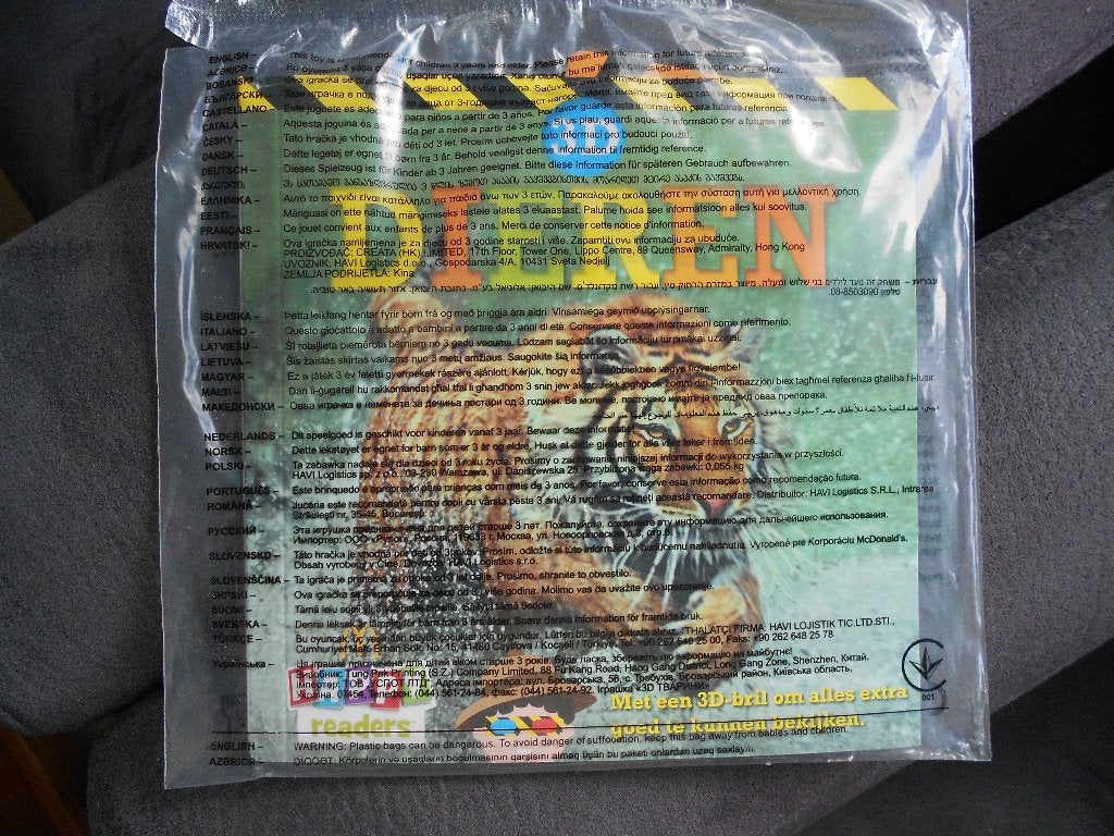 3D DIEREN van de McDonalds happy meal, Verzamelen, Ophalen, Nieuw