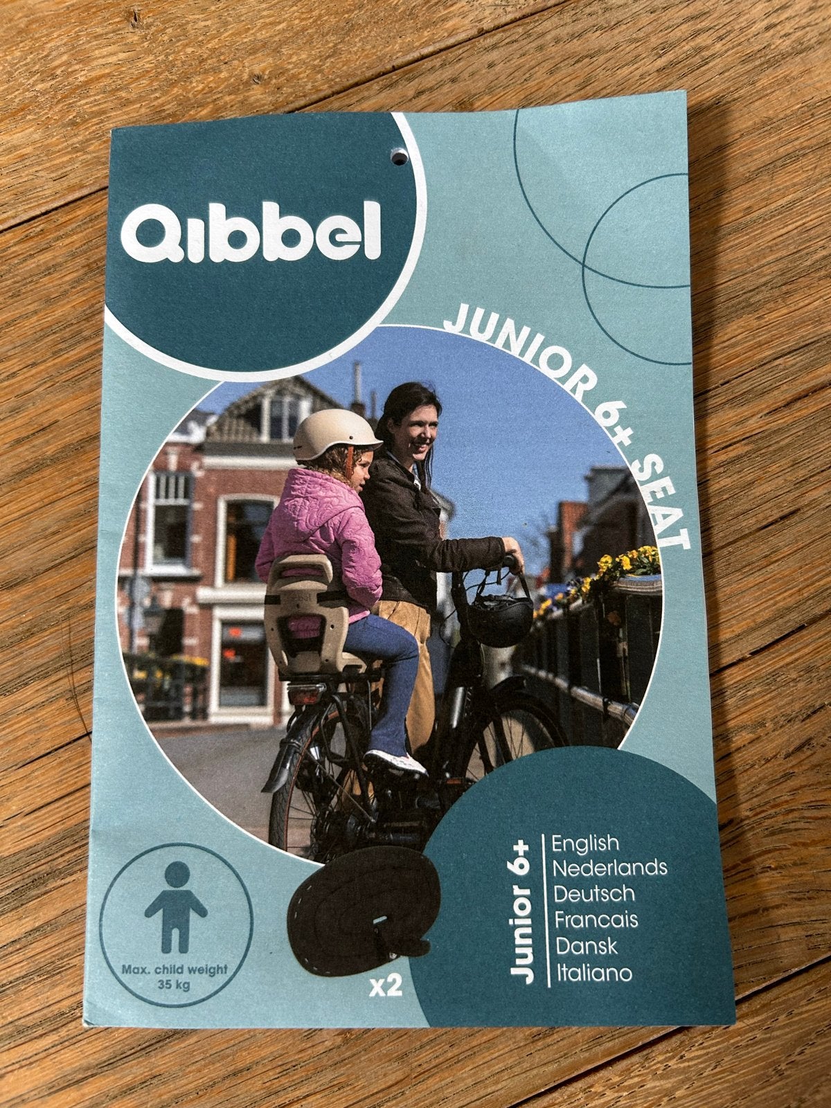 Qibbel Junior 6+ Fietszitje Achter - Zwart, Ophalen of Verzenden, Nieuw, 22 t/m 36 kg, Achterzitje
