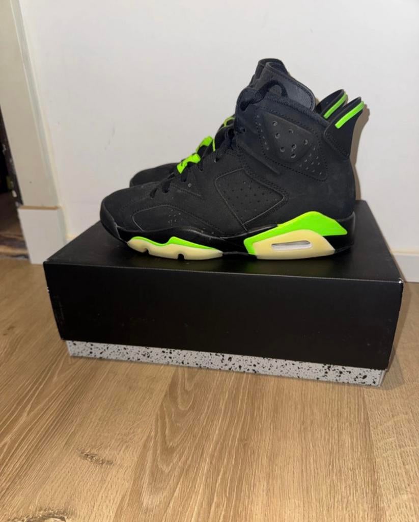 Jordan 6 Retro Electric Green, Kleding | Heren, Overige kleuren, Ophalen of Verzenden, Sneakers of Gympen, Zo goed als nieuw