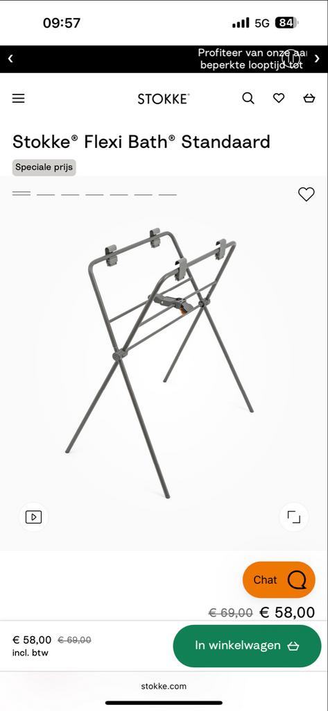 Stokke Flexi Bath Standaard - Zo goed als nieuw, Overige merken, Overige typen, Ophalen of Verzenden, Zo goed als nieuw