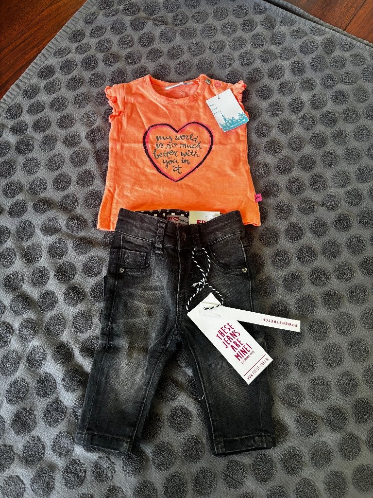 Feetje Setje My World Maat 56 nieuw met kaartjes (advr 52), Kinderen en Baby's, Babykleding | Maat 56, Meisje, Nieuw, Ophalen of Verzenden