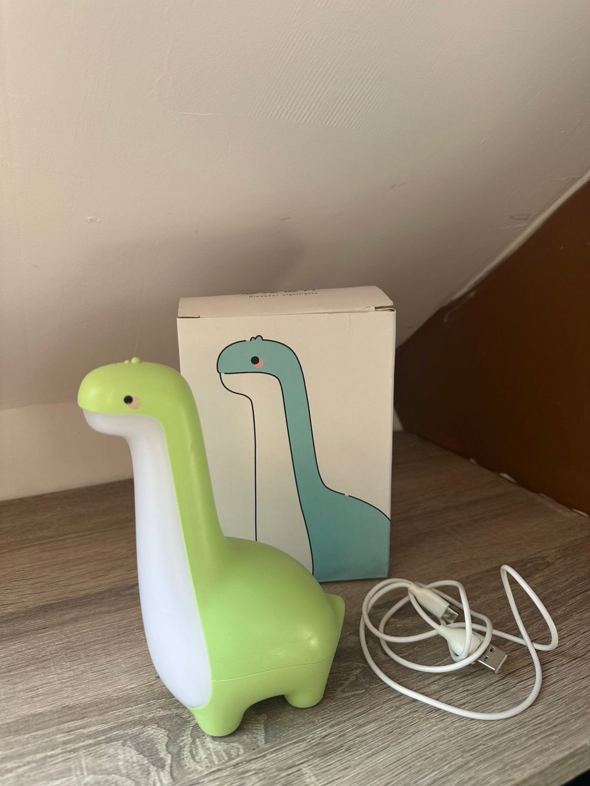 Dinosaurus nachtlampje, Kinderen en Baby's, Zo goed als nieuw, Lamp, Overige merken, Groen