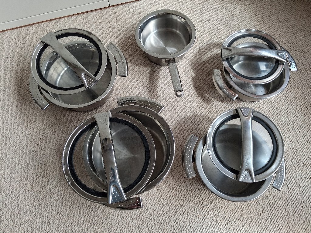 Fissler Pannenset - RVS - Made in Germany, Ophalen, Gebruikt, Afgietsysteem, Pannenset