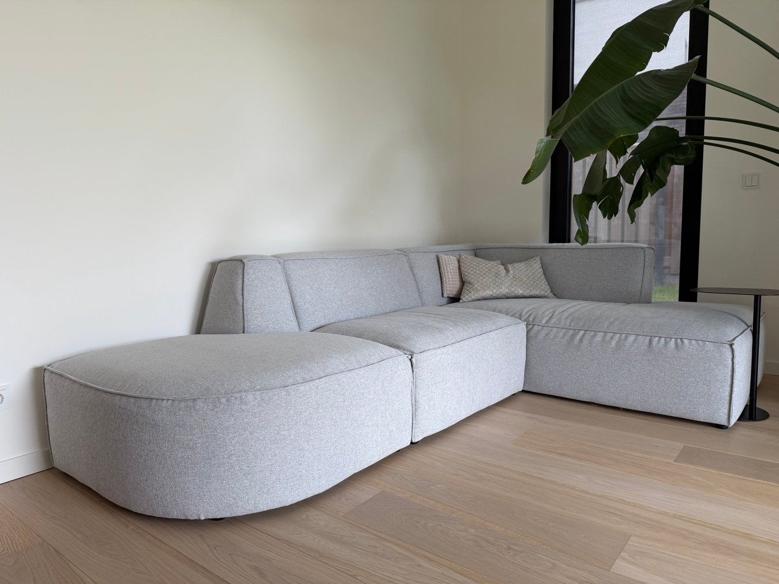 NOUS Living hoekbank rechts Newton, Ophalen, 250 tot 300 cm, 100 tot 125 cm, Hoekbank